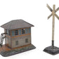 Bing Vintage O Gauge Toy Railway Switch Tower & Crossing Signal [2] VG