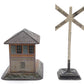 Bing Vintage O Gauge Toy Railway Switch Tower & Crossing Signal [2] VG
