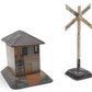 Bing Vintage O Gauge Toy Railway Switch Tower & Crossing Signal [2] VG