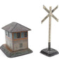 Bing Vintage O Gauge Toy Railway Switch Tower & Crossing Signal [2] VG