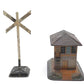 Bing Vintage O Gauge Toy Railway Switch Tower & Crossing Signal [2] VG