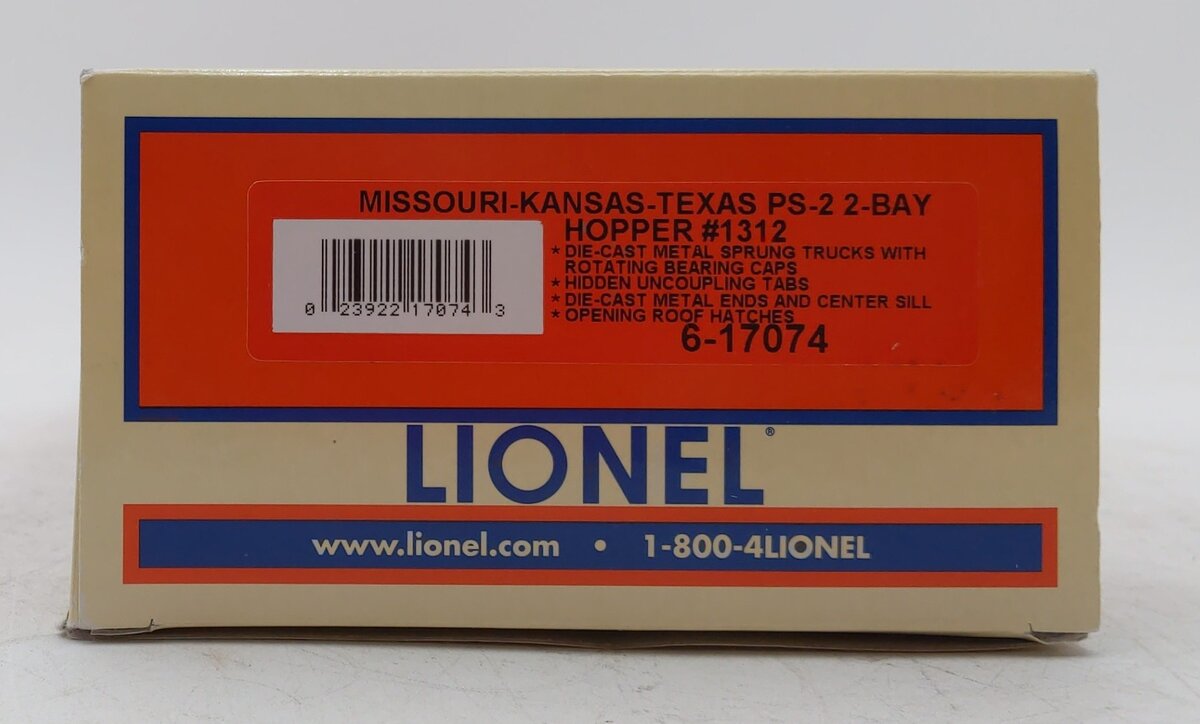 Lionel 6-27016 O gauge Union Pacific PS-2 Hopper #1312