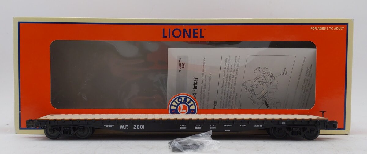 Lionel 6-27510 O Gauge Western Pacific PS-4 Flatcar #2001 LN/Box