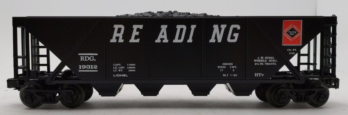 Lionel 6-19312 O Gauge Reading Hopper with Coal Load LN/Box