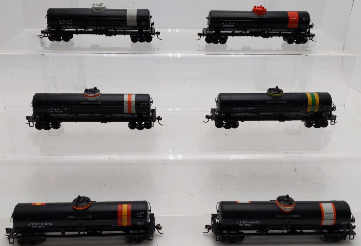 Athearn 73207 HO Santa Fe Single Dome Tank Car (Set of 6)