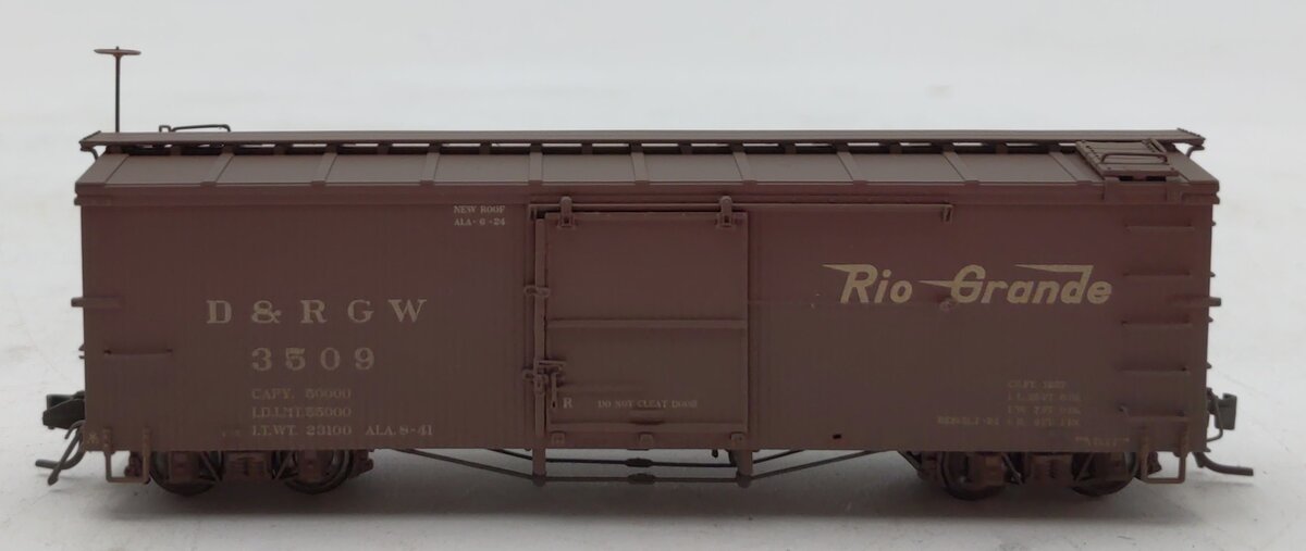 Blackstone Models 340114W HOn3 DRGW 3000 Series 30' Weathered Boxcar #3509