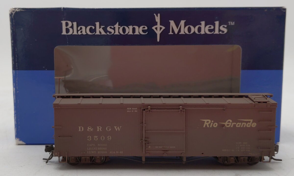 Blackstone Models 340114W HOn3 DRGW 3000 Series 30' Weathered Boxcar #3509