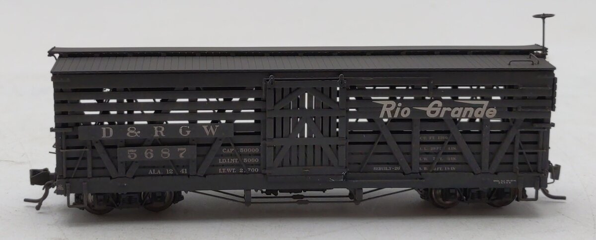 Blackstone Models 340212W HOn3 DRGW 5500-Series 30' Weathered Stock Car #5687