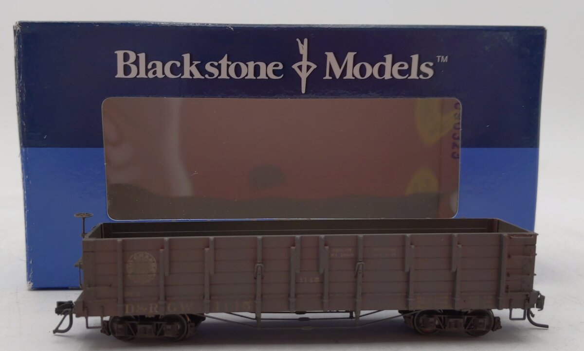 Blackstone Models 340401W HOn3 DRGW 1000 Ser. High Side Weathered Gondola #1145