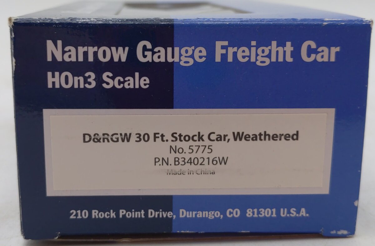 Blackstone Models 340216 HOn3 DRGW 5500-Series 30' Stock Car #5775