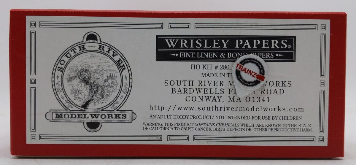 South River Model Works 280 HO Scale Wooden Wrisley Papers Building Kit NIB