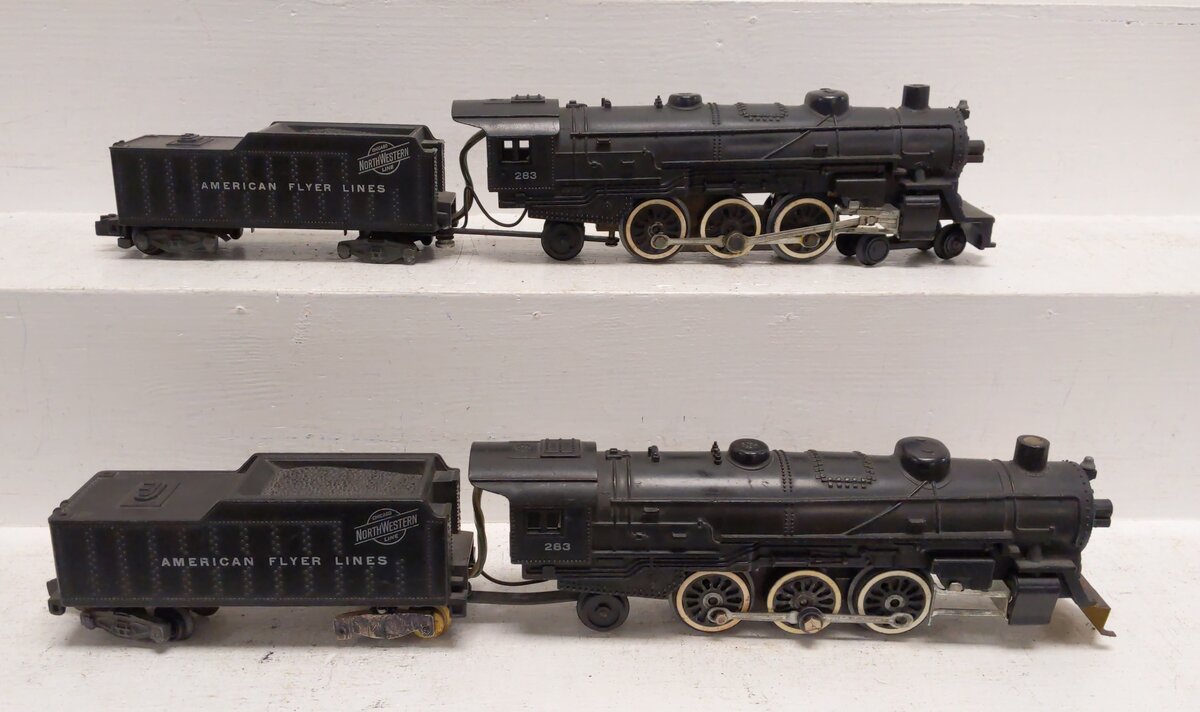 American Flyer 283 S Vintage C&NW 4-6-2 Pacific Steam Locomotive & Tender [2] VG