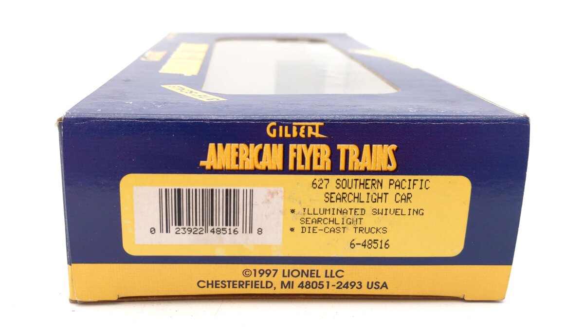 American Flyer 6-48516 S Scale Southern Pacific Operating Searchlight Car #627 LN/Box
