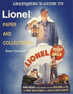 Greenberg Guide to Lionel Paper and Other Collectibles Paperback Book EX