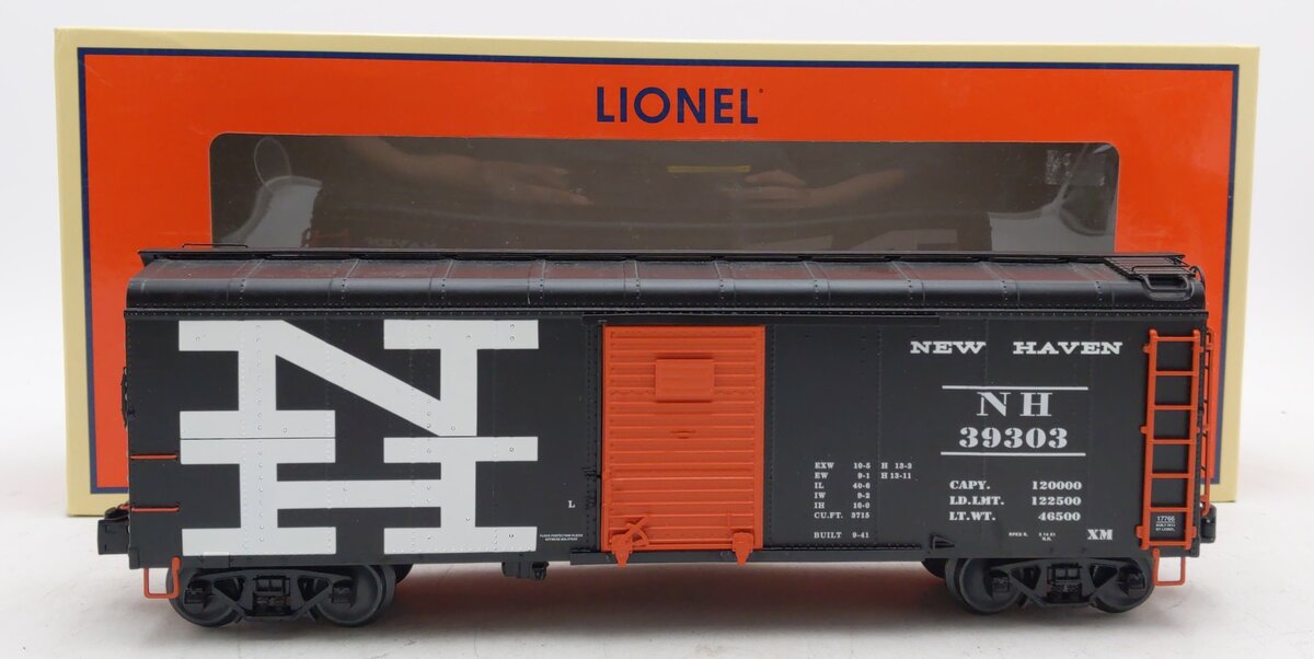 Lionel 6-17766 O Gauge New Haven Boxcar Round Roof #39303