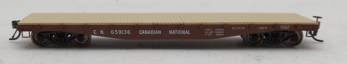 Red Caboose 32310-02 HO Canadian National 42' Fish Belly Flatcar #659136 NIB