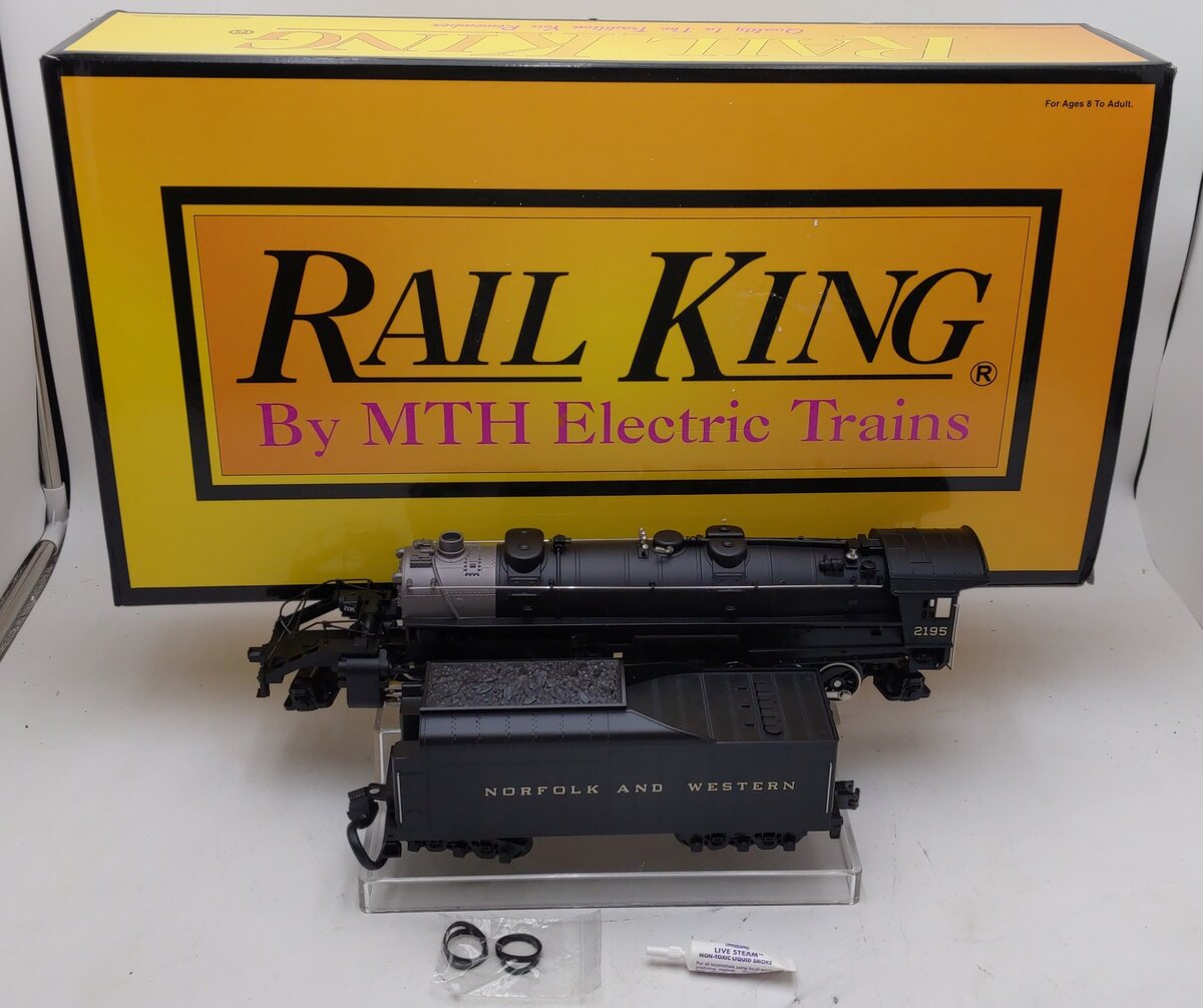MTH 30-1163-0 O Norfolk & Western 2-8-8-2 Y6b Steam Engine #2195 with LocoSound LN/Box