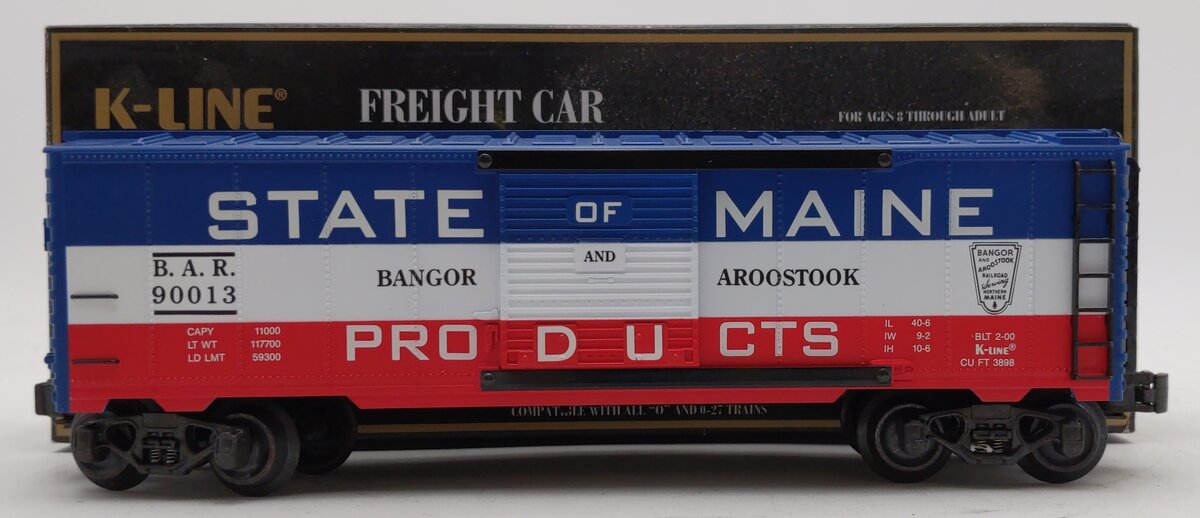 K-Line K90013IC O Gauge KCC State of Maine Boxcar #90013 LN/Box