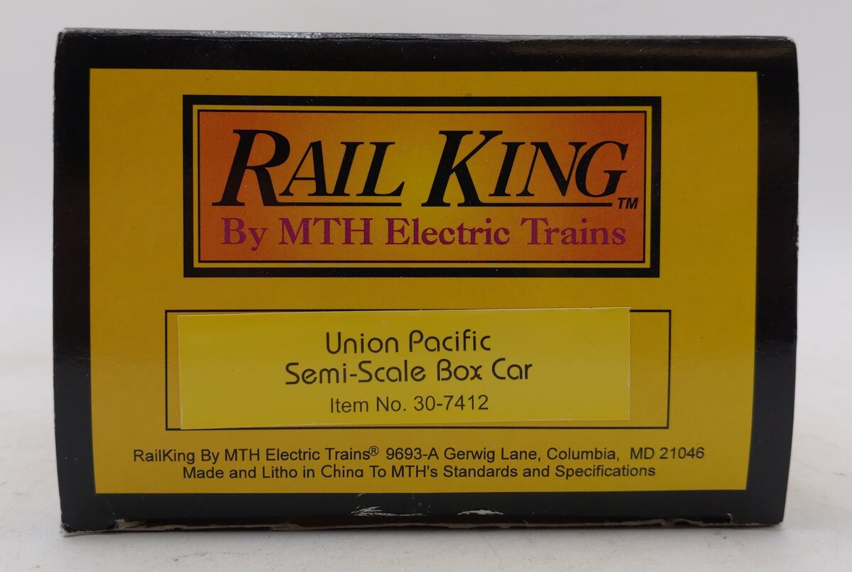 MTH 30-7412 O Gauge Union Pacific Semi-Scale Boxcar #126167