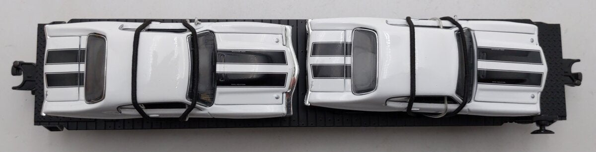MTH 30-7680 O Gauge MTH Transport Flatcar w/Ertl '70 Chevelles LN/Box