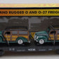 MTH 30-7662 O Gauge MTH Auto Transport Flatcar with Ertl '40 Woody Wagons LN/Box