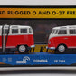 MTH 30-76034 O Gauge Conrail Flat Car w/ 2 VW Vans #7604 LN/Box