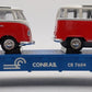 MTH 30-76034 O Gauge Conrail Flat Car w/ 2 VW Vans #7604 LN/Box