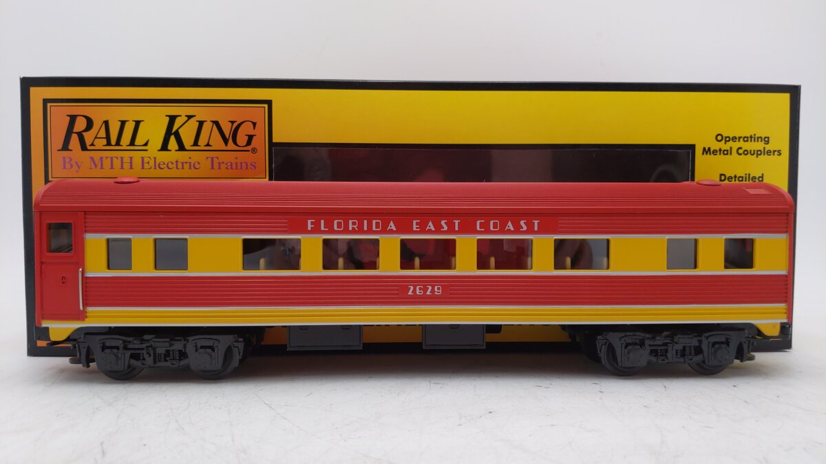 MTH 30-6041 O Gauge Florida East Coast Streamlined Coach Car #2629 LN/Box