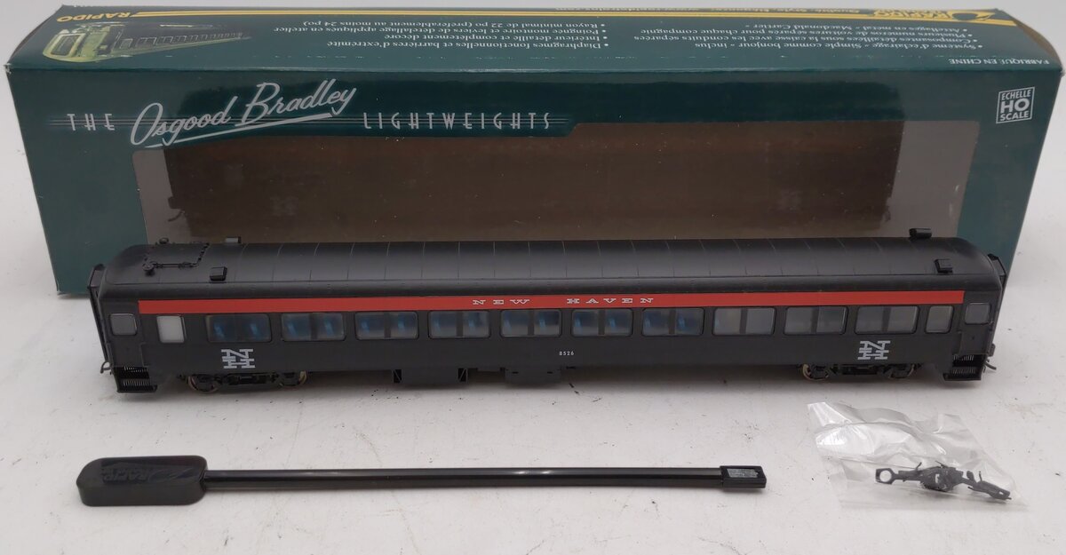 Rapido Trains 109114 HO Scale New Haven 10-Window Smoker Coach, No Skirt #8526