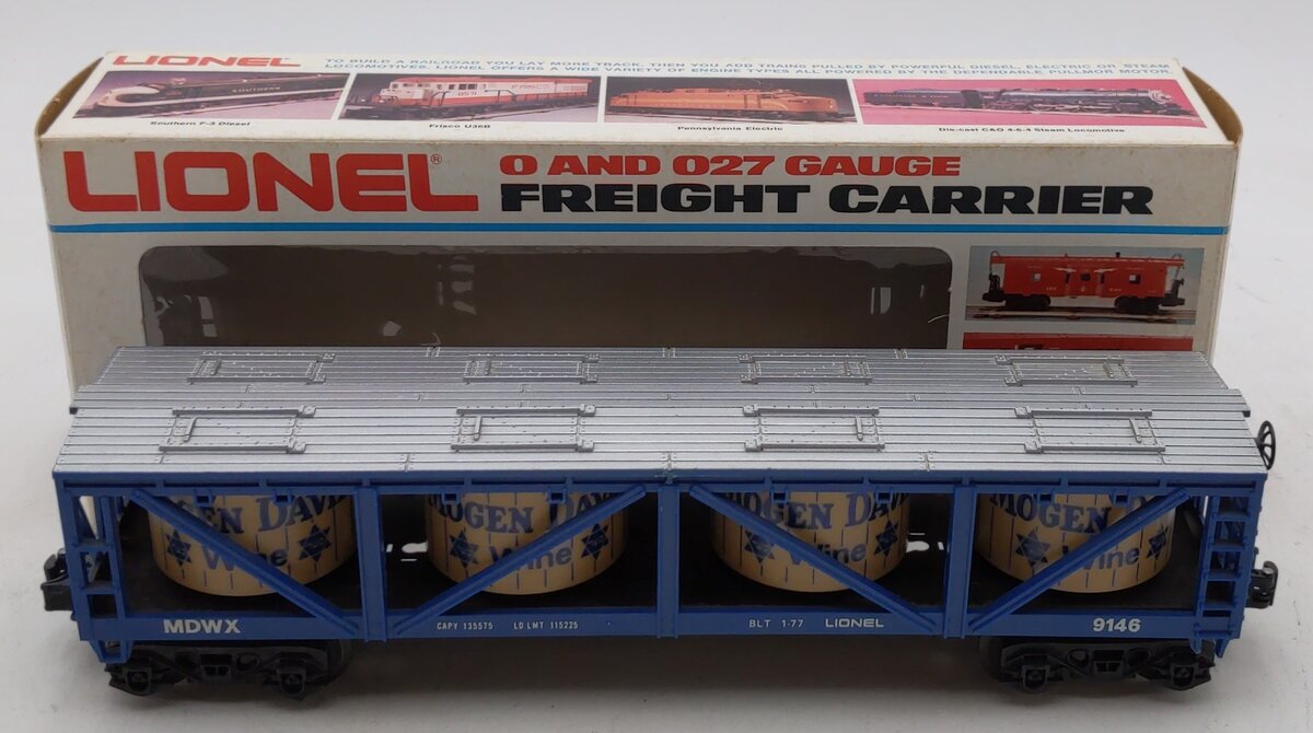 Lionel 6-9146 O Gauge Mogen David Wine Car LN/Box