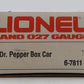 Lionel 6-7811 O Gauge Dr. Pepper Boxcar #7811 LN/Box