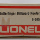 Lionel 6-9858 O Gauge Butterfinger Billboard Reefer Car LN/Box