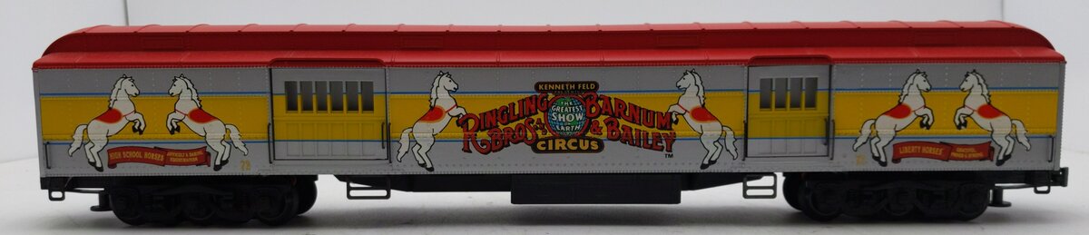K-Line K83-0072-1 O Ringling Bros. Circus 18" Heavyweight Baggage-Horse Car EX/Box
