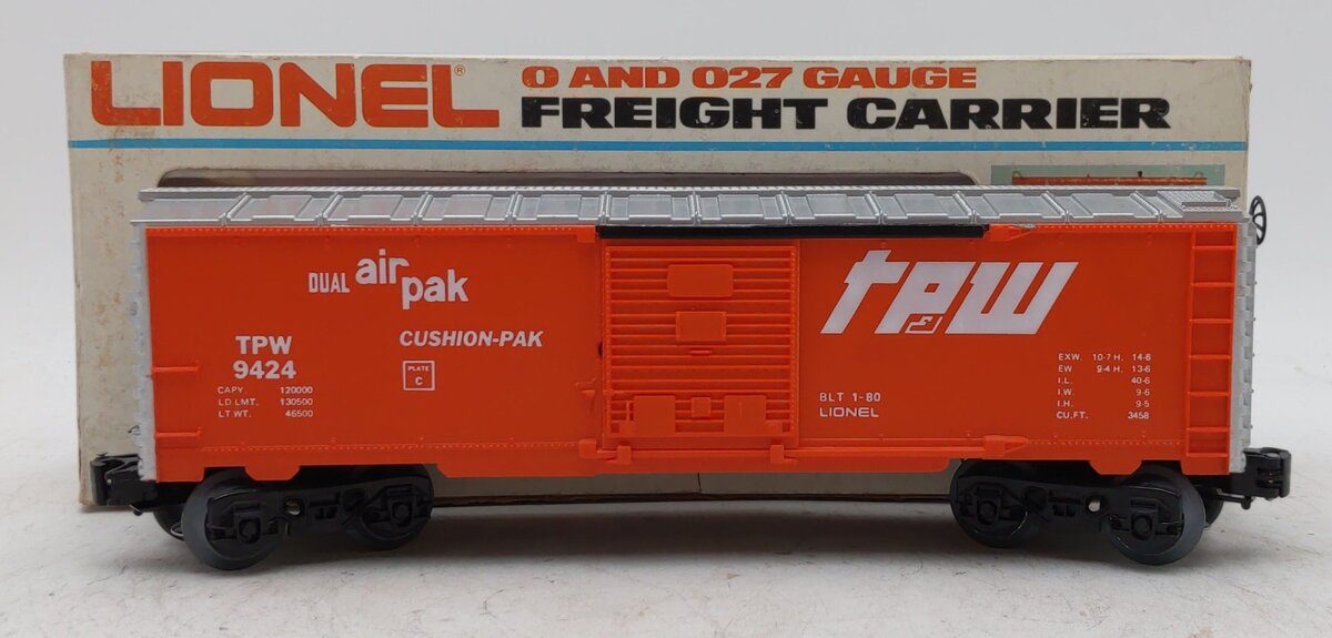 Lionel 6-9424 O Gauge Toledo, Peoria, & Western Boxcar LN/Box