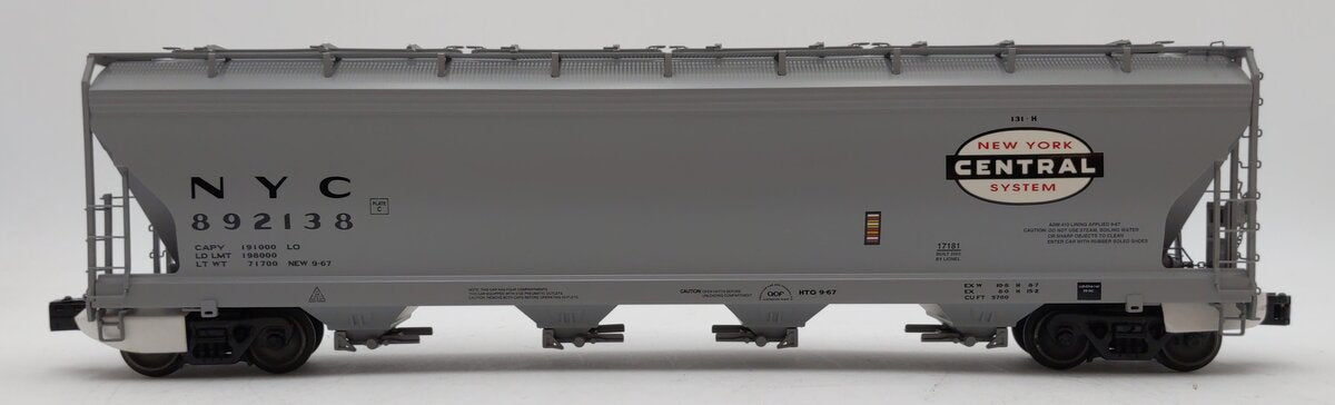 Lionel 6-17181 O Gauge New York Central ACF 4-Bay Hopper #892138 EX/Box