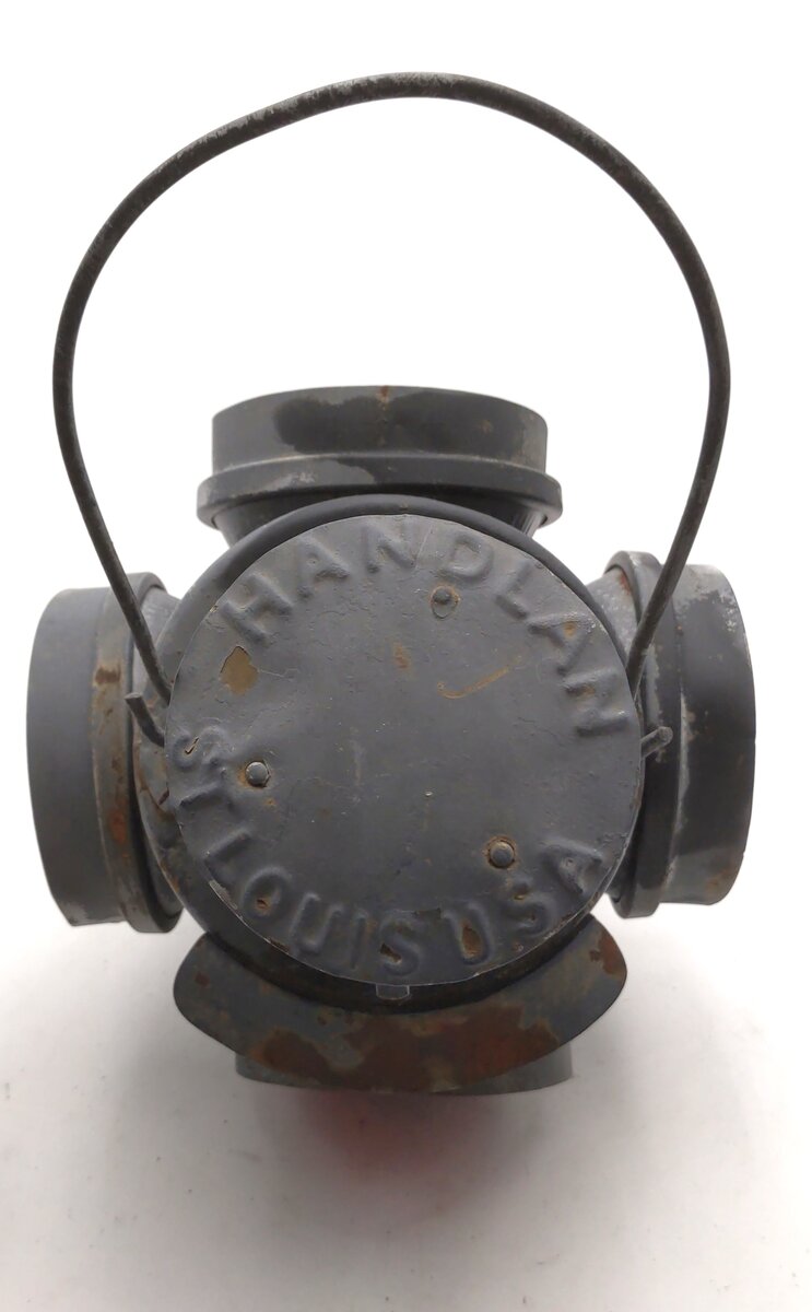 Dressel Vintage St. Louis Handlan 4-Way Railroad Switch Marker Lantern
