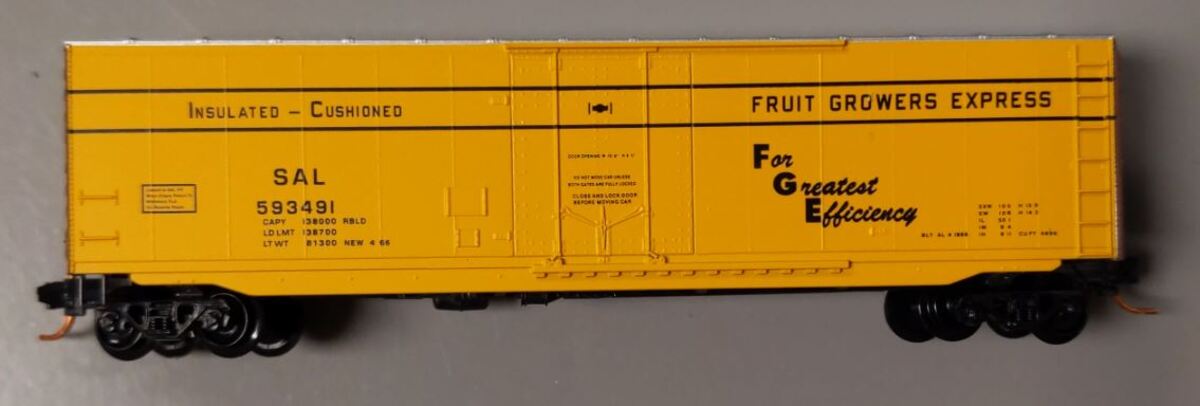 Micro-Trains 03800380 N Seaboard Air Line 50' Steel Plug Door Boxcar #593491