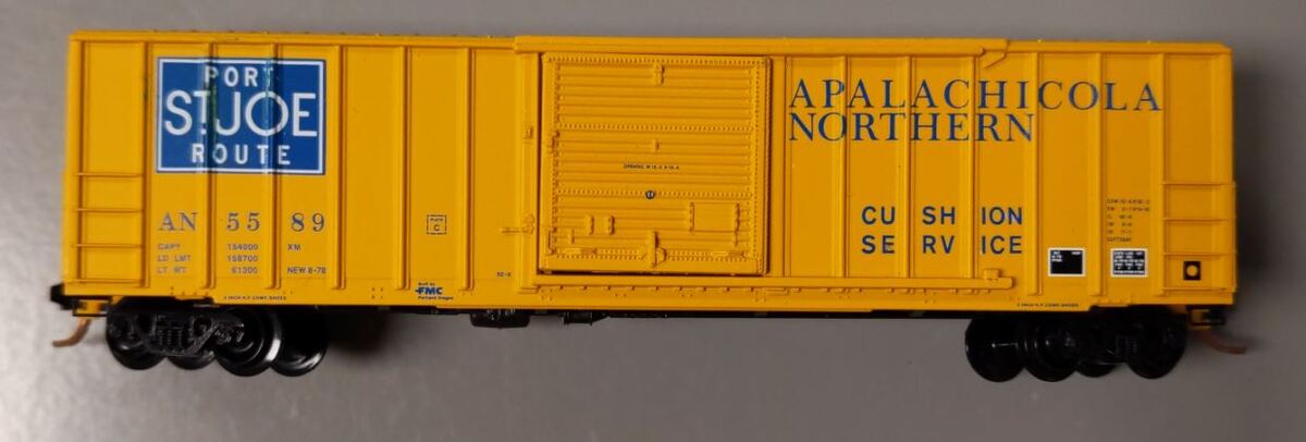 Micro-Trains 02500580 N Scale Apalachicola Northern 50' SD Rib Side Boxcar #5589