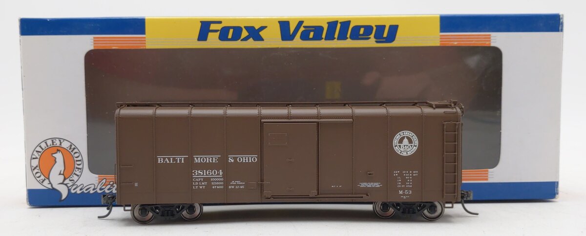 Fox Valley Models 30304 HO Scale Baltimore & Ohio Wagontop Boxcar #381604