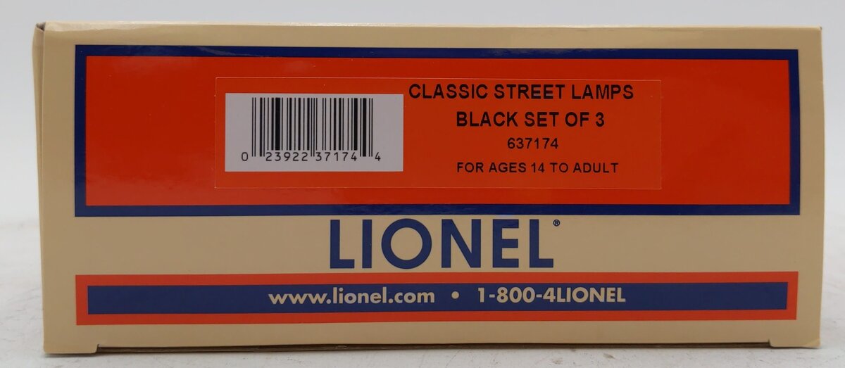Lionel 6-37174 O Classic Street Lamps (Pack of 3)