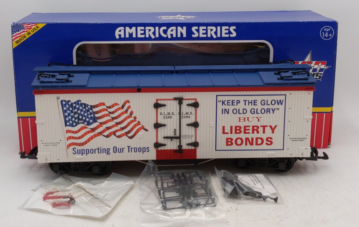 USA Trains R16486 G Liberty Bonds “Old Glory” U.S. Refrigerator Cars