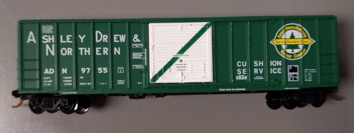 Micro-Trains 02500590 N Ashley, Drew & Northern 50' SD Rib Side Boxcar #9755