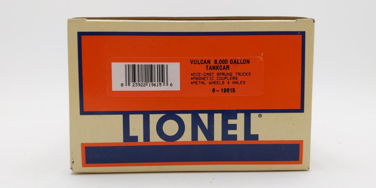 Lionel 6-19615 O Gauge Vulcan 8,000 Gallon Tank Car #1015 EX/Box