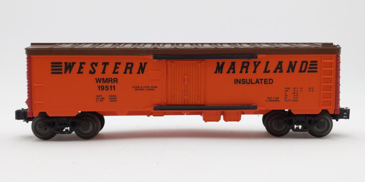 Lionel 6-19511 O Gauge Western Maryland Reefer #19511 (Fallen Flags #4) EX/Box
