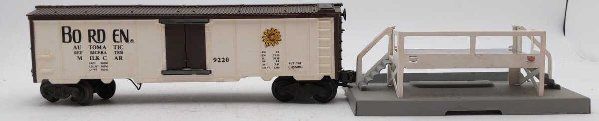 Lionel 6-9220 O Gauge Borden Operating Milk Car #9220 with Platform LN/Box