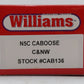 Williams CAB136 C&NW Lighted Caboose MT/Box