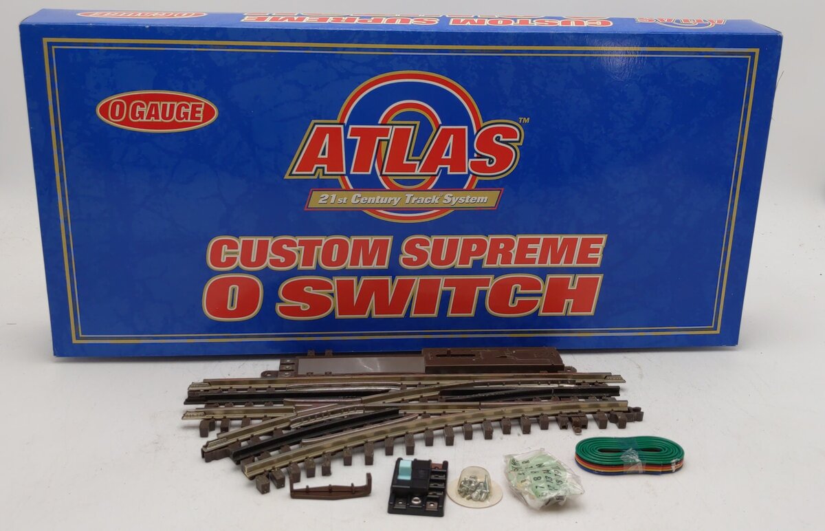 Atlas 6075 O Gauge Nickel Silver O-36 Left Hand Remote Switch Turnout