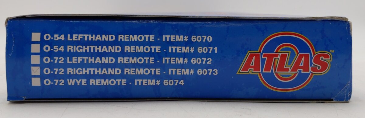 Atlas 6073 O Gauge Nickel Silver O-72 Right Hand Remote Switch Turnout NIB