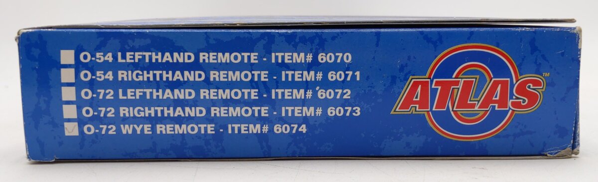 Atlas 6074 O Gauge Nickel Silver O-72 Wye Remote Switch Turnout