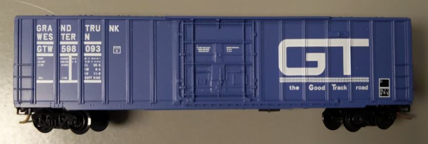 Micro-Trains 02700220 N Scale GTW 50' Plug Door Rib Side Boxcar #598093 LN/Box
